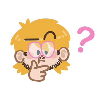 Digital illustration of a young man holding his hand up to his chin in an inquisitive manner.