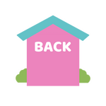 Colorful illustration depicting a simple looking home. It reads "home."